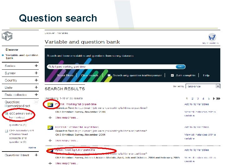 Question search 