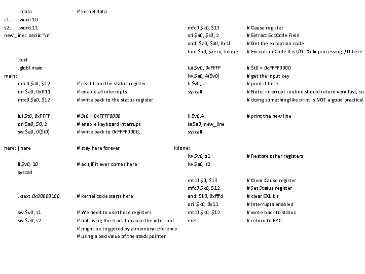 . kdata s 1: . word 10 s 2: . word 11 new_line: . . kdata s 1: . word 10 s 2: . word 11 new_line: .