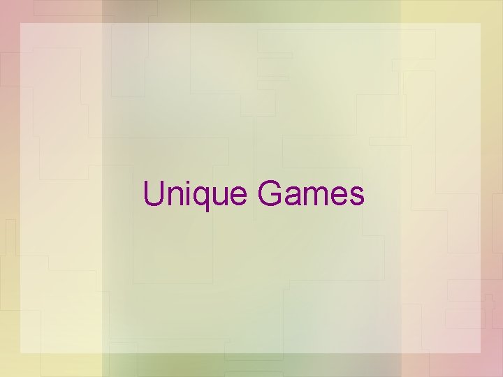 Unique Games 