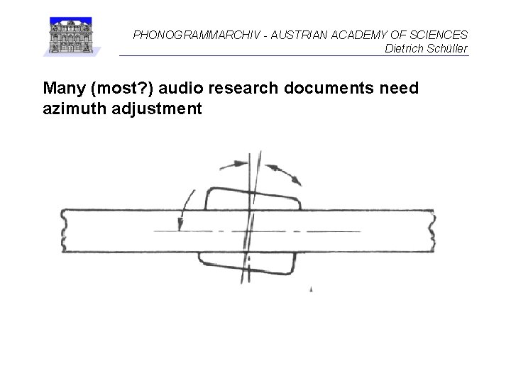 PHONOGRAMMARCHIV - AUSTRIAN ACADEMY OF SCIENCES Dietrich Schüller Many (most? ) audio research documents