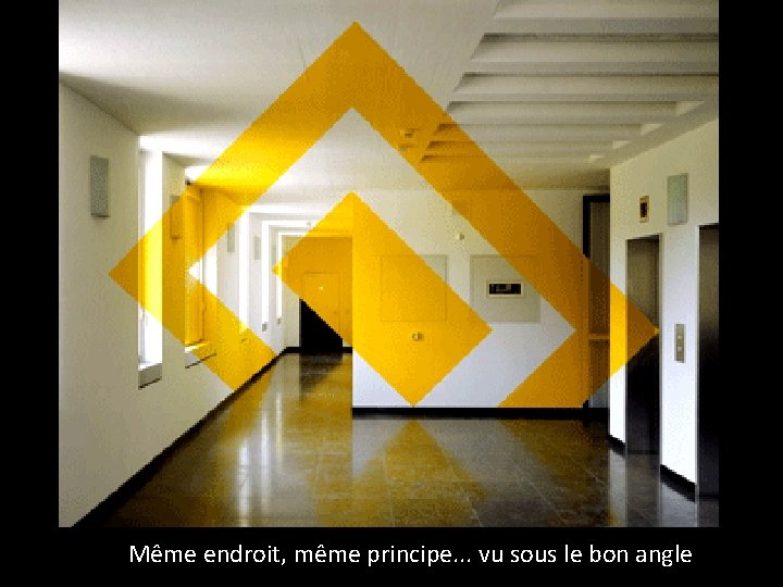 Même endroit, même principe. . . vu sous le bon angle 