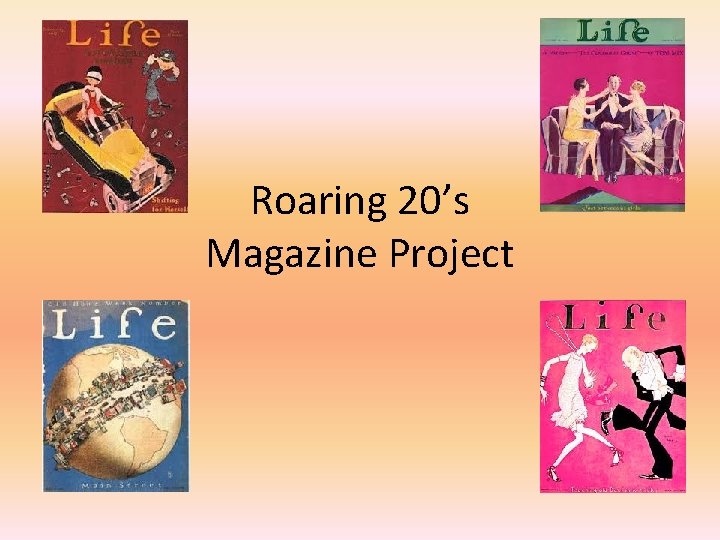 Roaring 20’s Magazine Project 