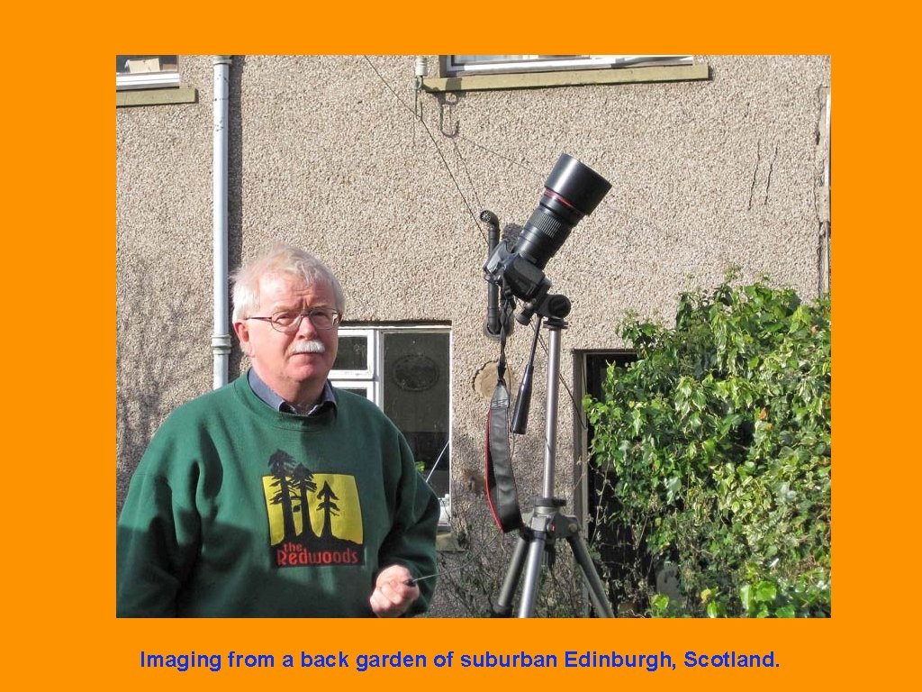 Imaging from a back garden of suburban Edinburgh, Scotland. 
