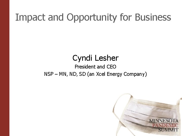 Impact and Opportunity for Business Cyndi Lesher President and CEO NSP – MN, ND,