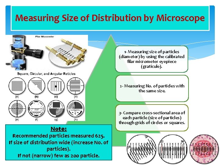 Measuring Size of Distribution by Microscope 1 - Measuring size of particles (diameter) by