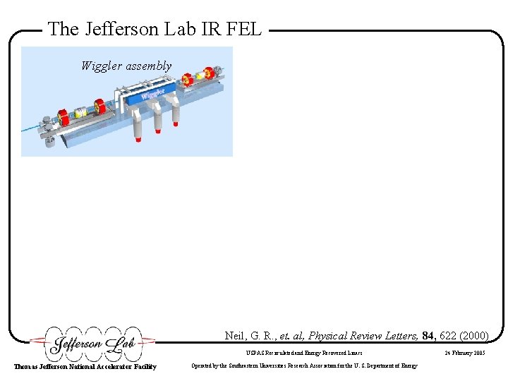 The Jefferson Lab IR FEL Wiggler assembly Neil, G. R. , et. al, Physical