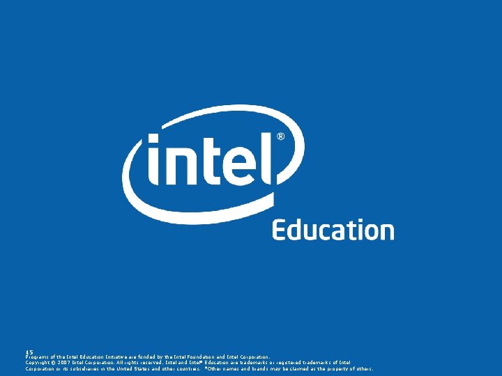 Intel Training Program Intel Teach Program Essentials Online Course Day 2