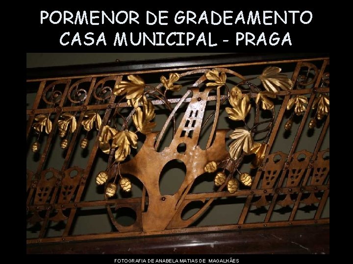PORMENOR DE GRADEAMENTO CASA MUNICIPAL - PRAGA FOTOGRAFIA DE ANABELA MATIAS DE MAGALHÃES 