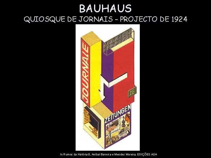 BAUHAUS QUIOSQUE DE JORNAIS – PROJECTO DE 1924 In Rumos da História 9, Aníbal