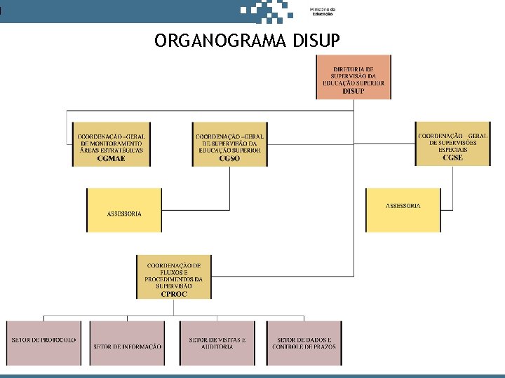 Antes de decidir, pense no estudante. ORGANOGRAMA DISUP 