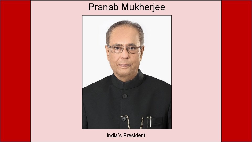 Pranab Mukherjee India’s President 