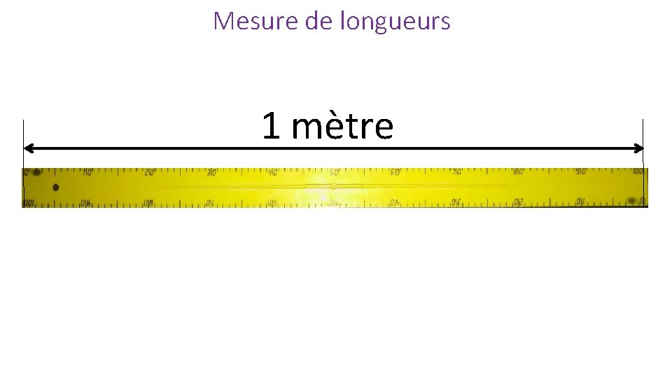 Mesure de longueurs 1 mètre 