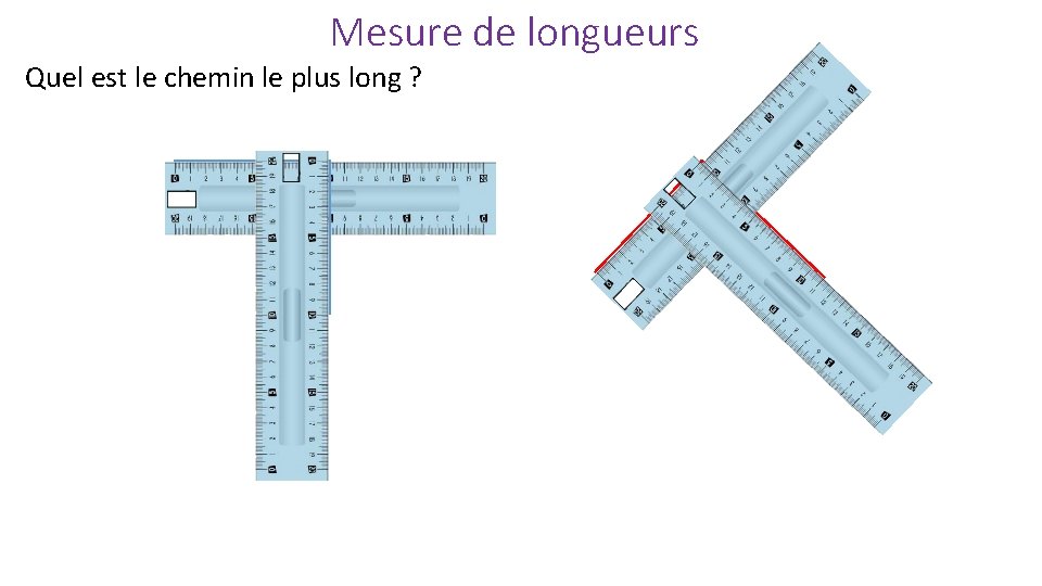 Mesure de longueurs Quel est le chemin le plus long ? 