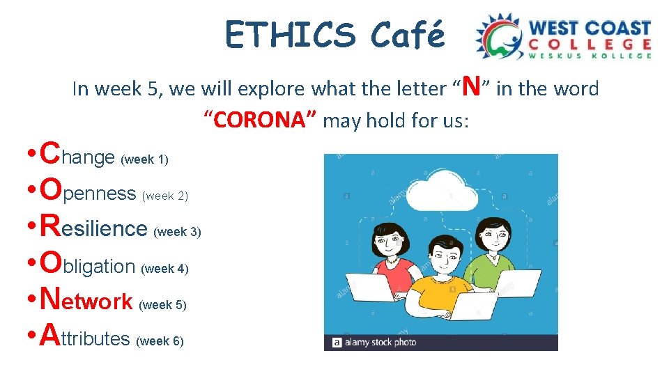 ETHICS Café In week 5, we will explore what the letter “N” in the