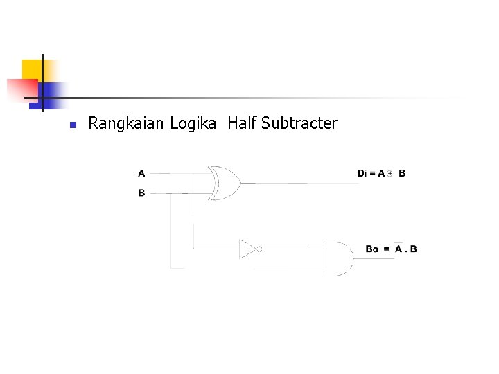 n Rangkaian Logika Half Subtracter 