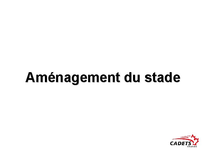 Aménagement du stade 