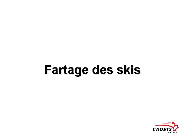 Fartage des skis 