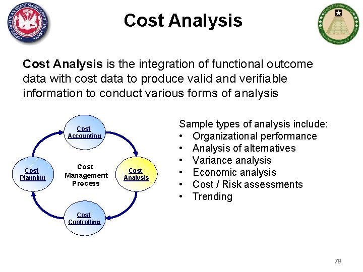 Cost Analysis is the integration of functional outcome data with cost data to produce