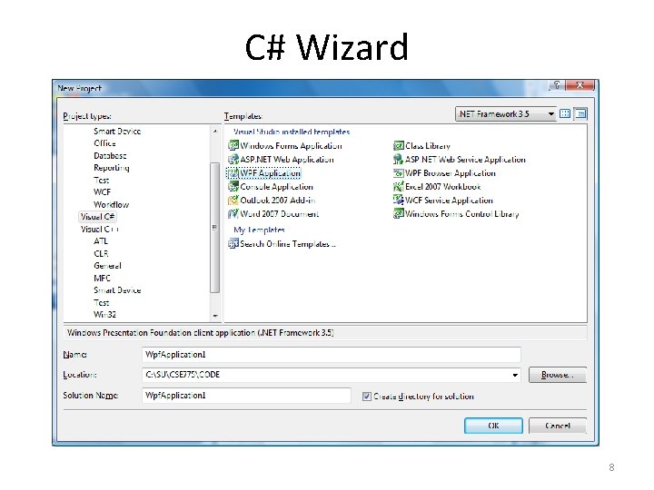 C# Wizard 8 
