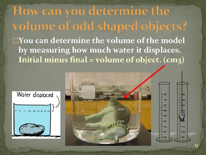 How can you determine the volume of odd shaped objects? �You can determine the