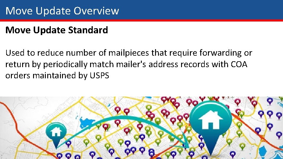 Move Update Overview Move Update Standard Used to reduce number of mailpieces that require Move Update Overview Move Update Standard Used to reduce number of mailpieces that require