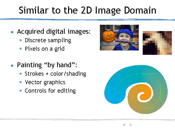 Similar to the 2 D Image Domain ● Acquired digital images: § Discrete sampling