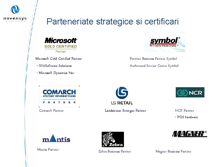 Parteneriate strategice si certificari Microsoft Gold Certified Partner - ISV/Software Solutions - Microsoft Dynamics