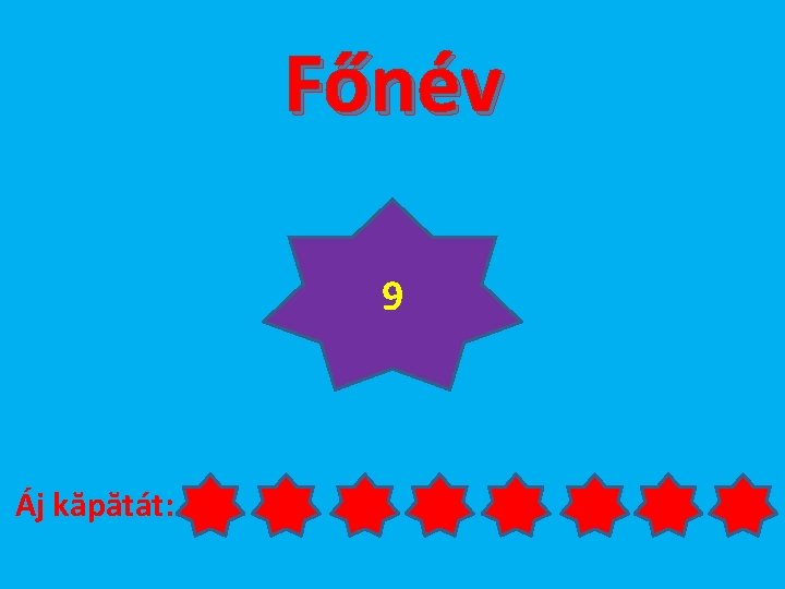 Főnév 9 Áj kăpătát: 