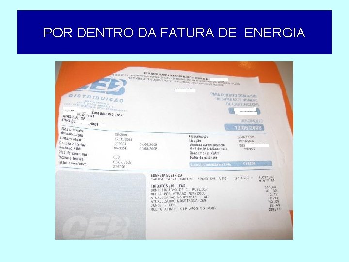 POR DENTRO DA FATURA DE ENERGIA 