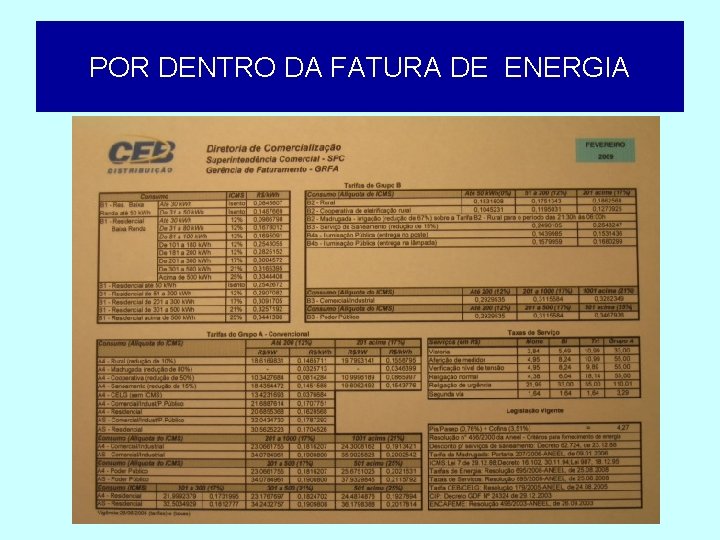 POR DENTRO DA FATURA DE ENERGIA 