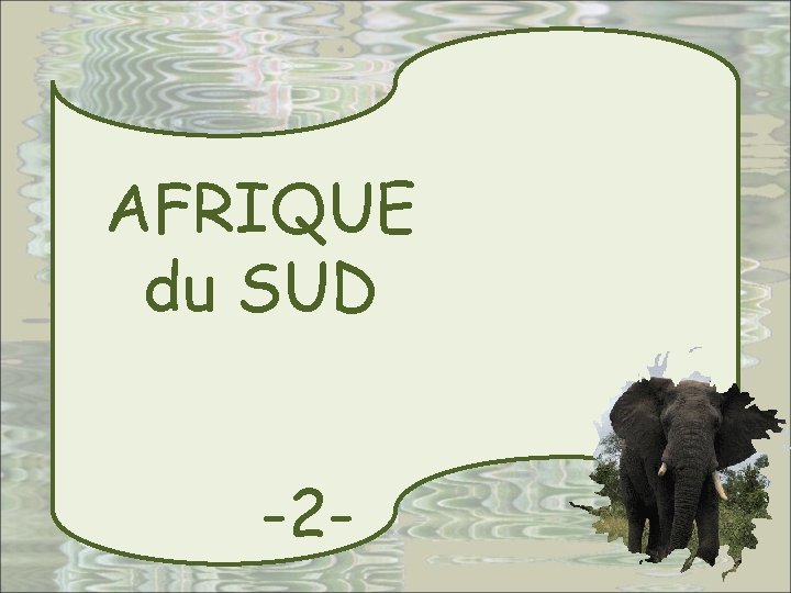AFRIQUE du SUD -2 - 