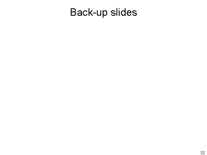 Back-up slides 32 
