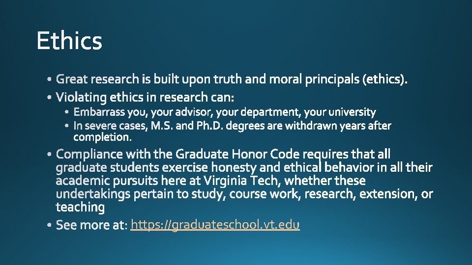 https: //graduateschool. vt. edu 