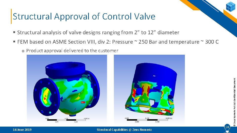 Structural Approval of Control Valve § Structural analysis of valve designs ranging from 2”