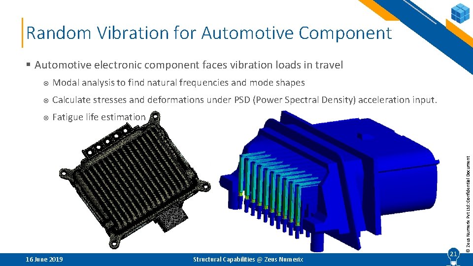 Random Vibration for Automotive Component Modal analysis to find natural frequencies and mode shapes
