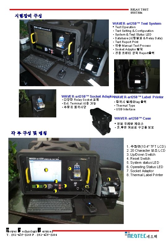 RELAY TEST SYSTEM 시험장비 구성 WAVER-art 250™ Test System • Test Operation • Test