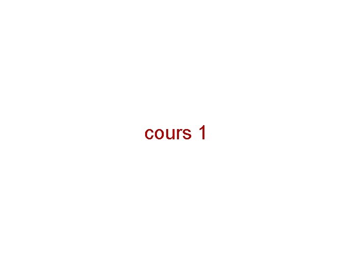 cours 1 