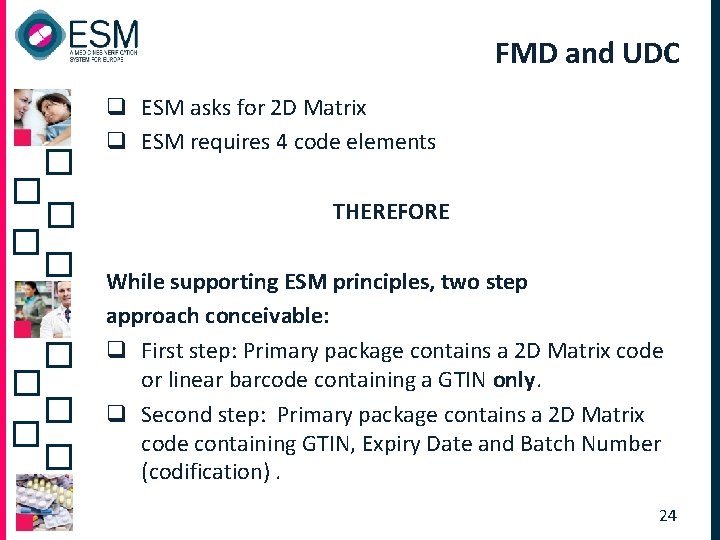 FMD and UDC q ESM asks for 2 D Matrix q ESM requires 4 FMD and UDC q ESM asks for 2 D Matrix q ESM requires 4