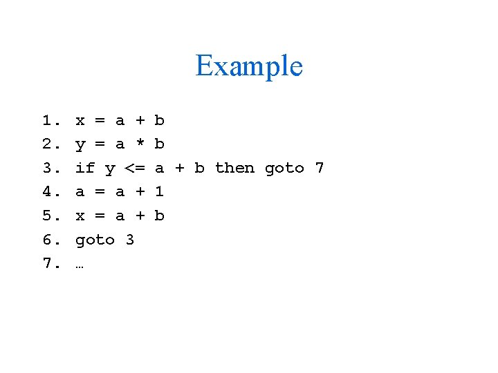 Example 1. 2. 3. 4. 5. 6. 7. x = a + y = Example 1. 2. 3. 4. 5. 6. 7. x = a + y =