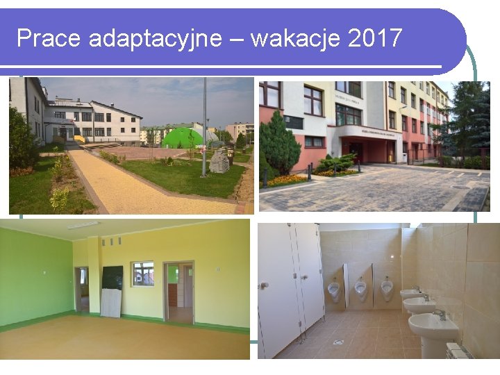 Prace adaptacyjne – wakacje 2017 