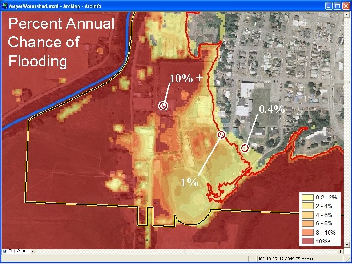 Percent Annual Chance of Flooding 10% + 0. 4% 1% 22 