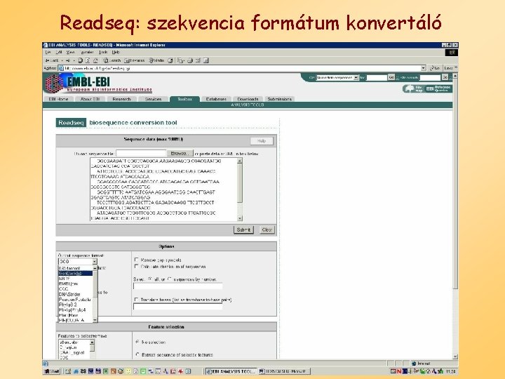 Readseq: szekvencia formátum konvertáló 