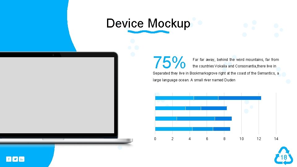 Device Mockup 75% Far far away, behind the word mountains, far from the countries