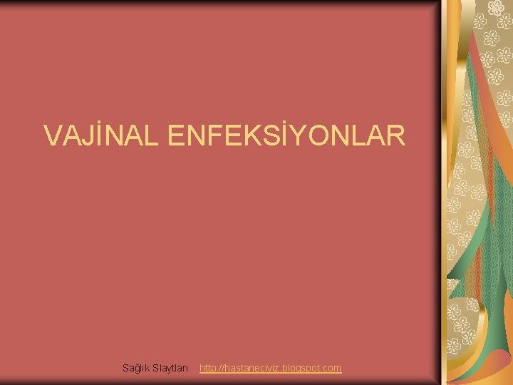 VAJİNAL ENFEKSİYONLAR Sağlık Slaytları http: //hastaneciyiz. blogspot. com 