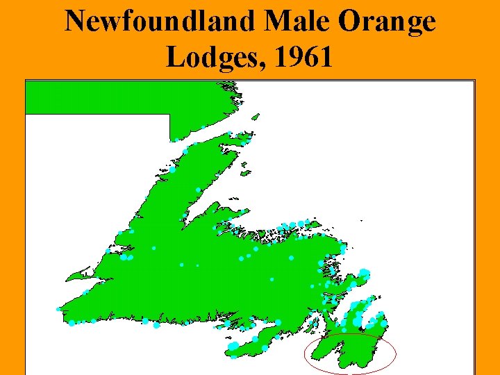 Newfoundland Male Orange Lodges, 1961 