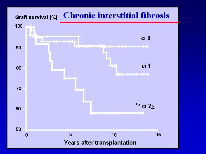 Graft survival (%) Chronic interstitial fibrosis 100 ci 0 90 ci 1 80 70