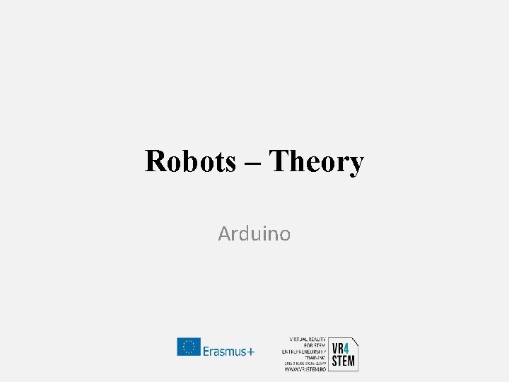 Robots – Theory Arduino 