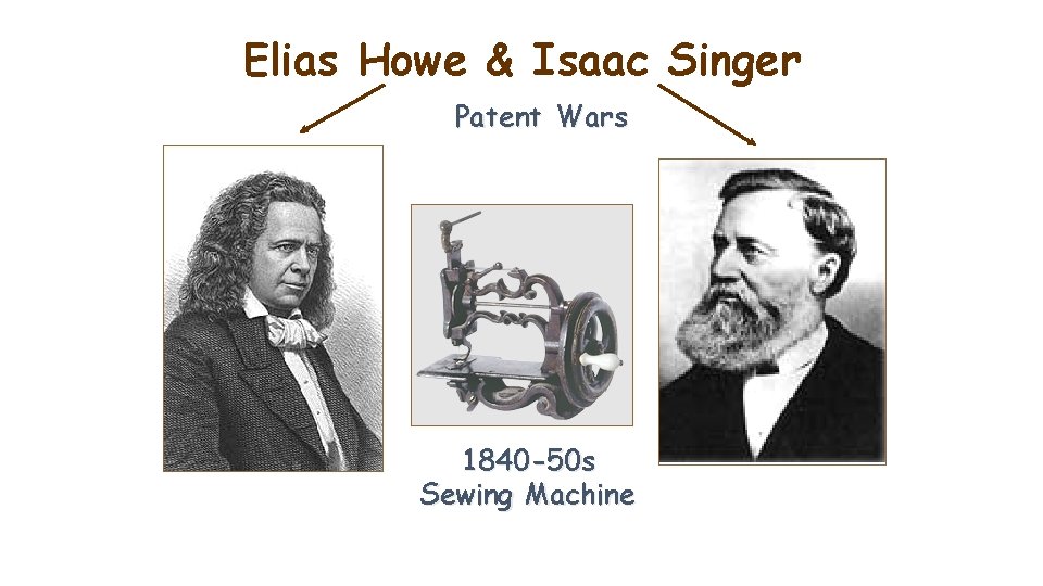 Elias Howe & Isaac Singer Patent Wars 1840 -50 s Sewing Machine 