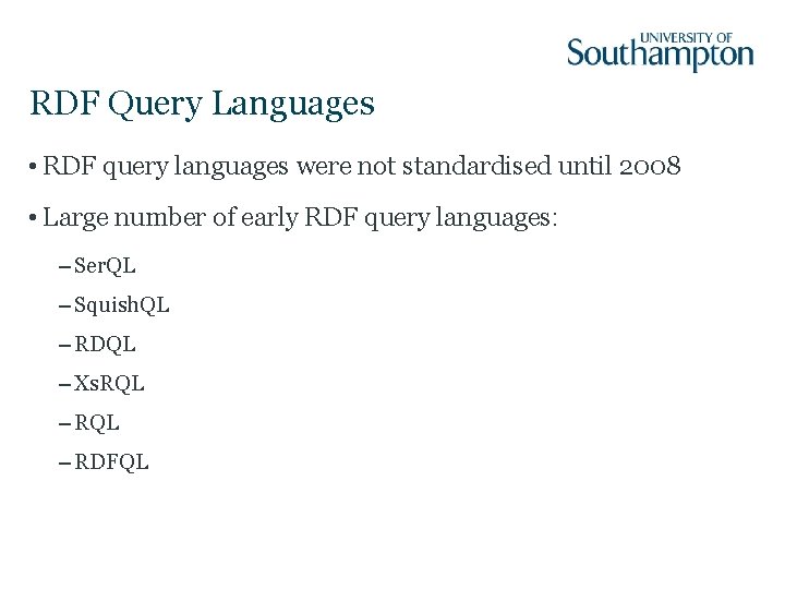 Semantic Web in Depth SPARQL Protocol and RDF