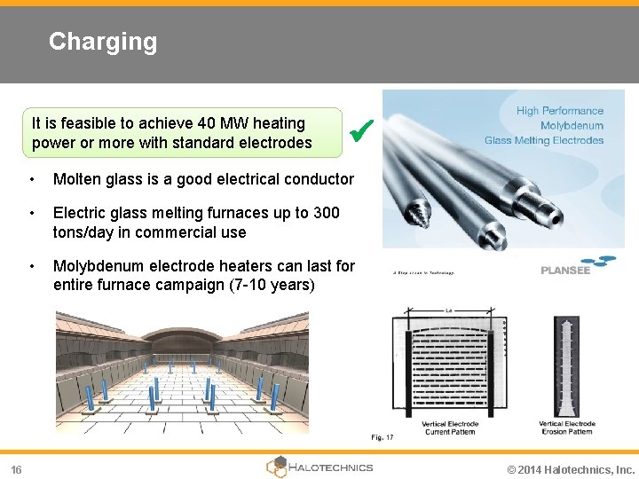 Charging It is feasible to achieve 40 MW heating power or more with standard